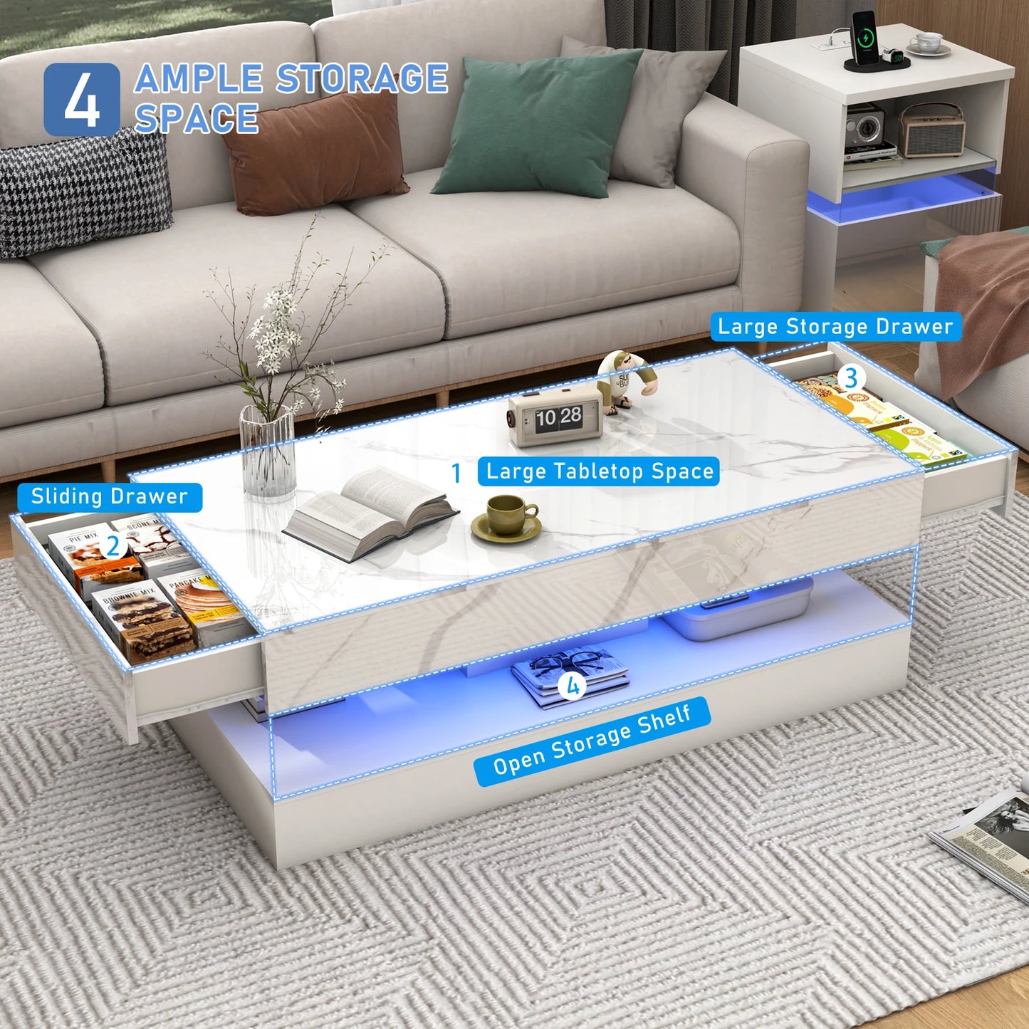 Modern LED Coffee Table