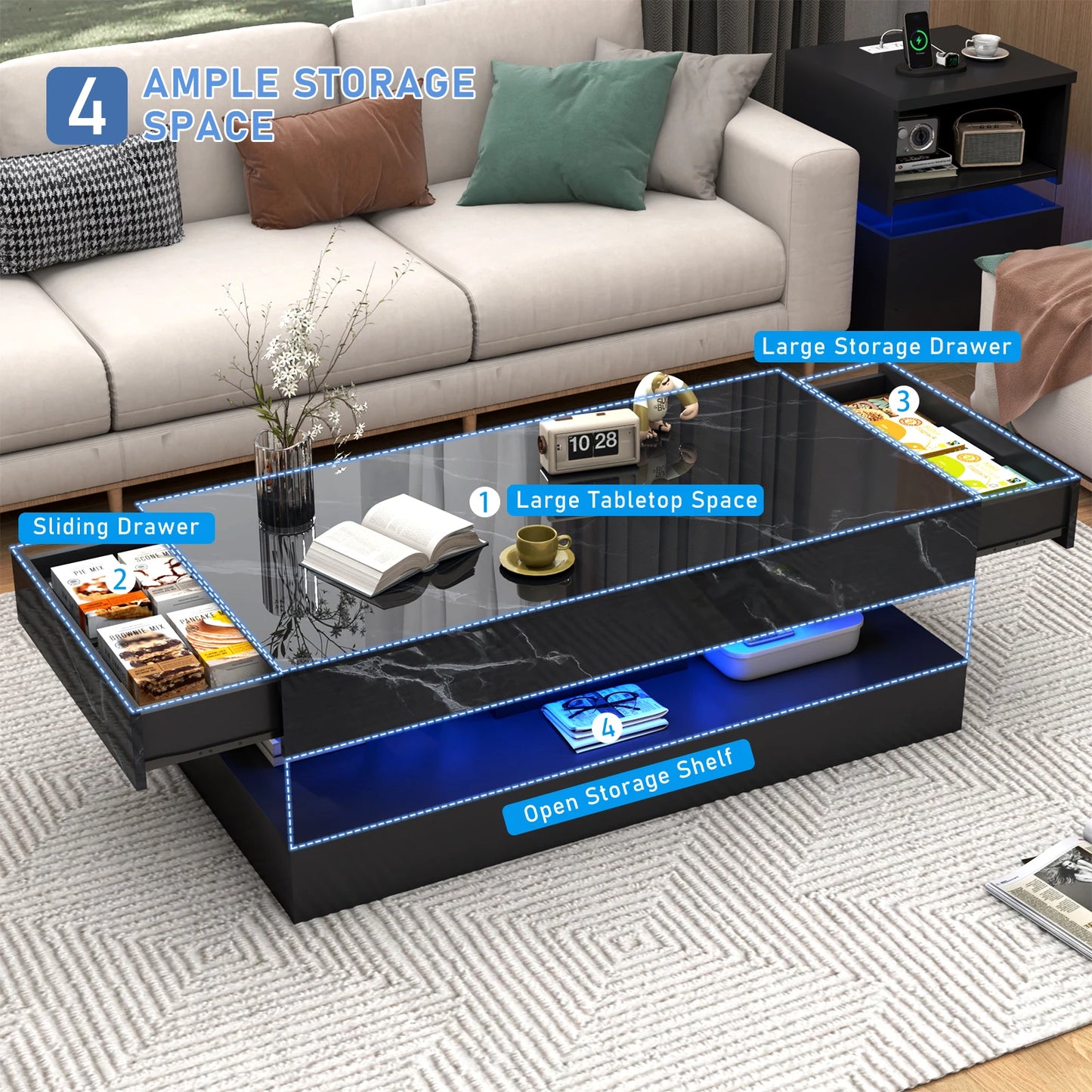 Modern LED Coffee Table