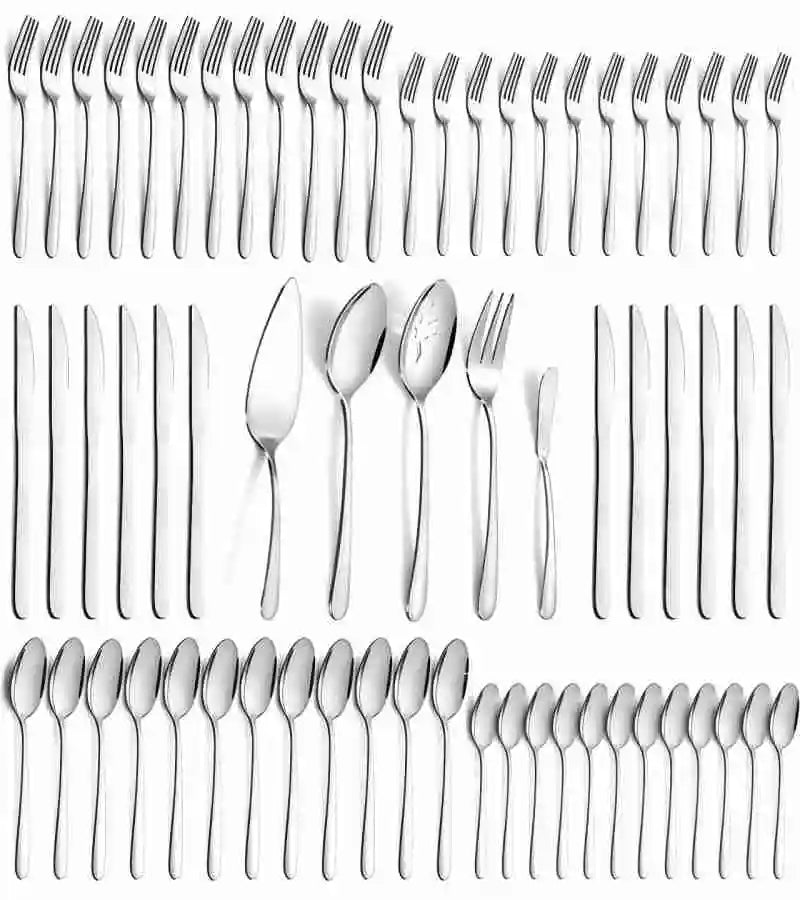 65 Pcs Stainless Steel Silverware Set