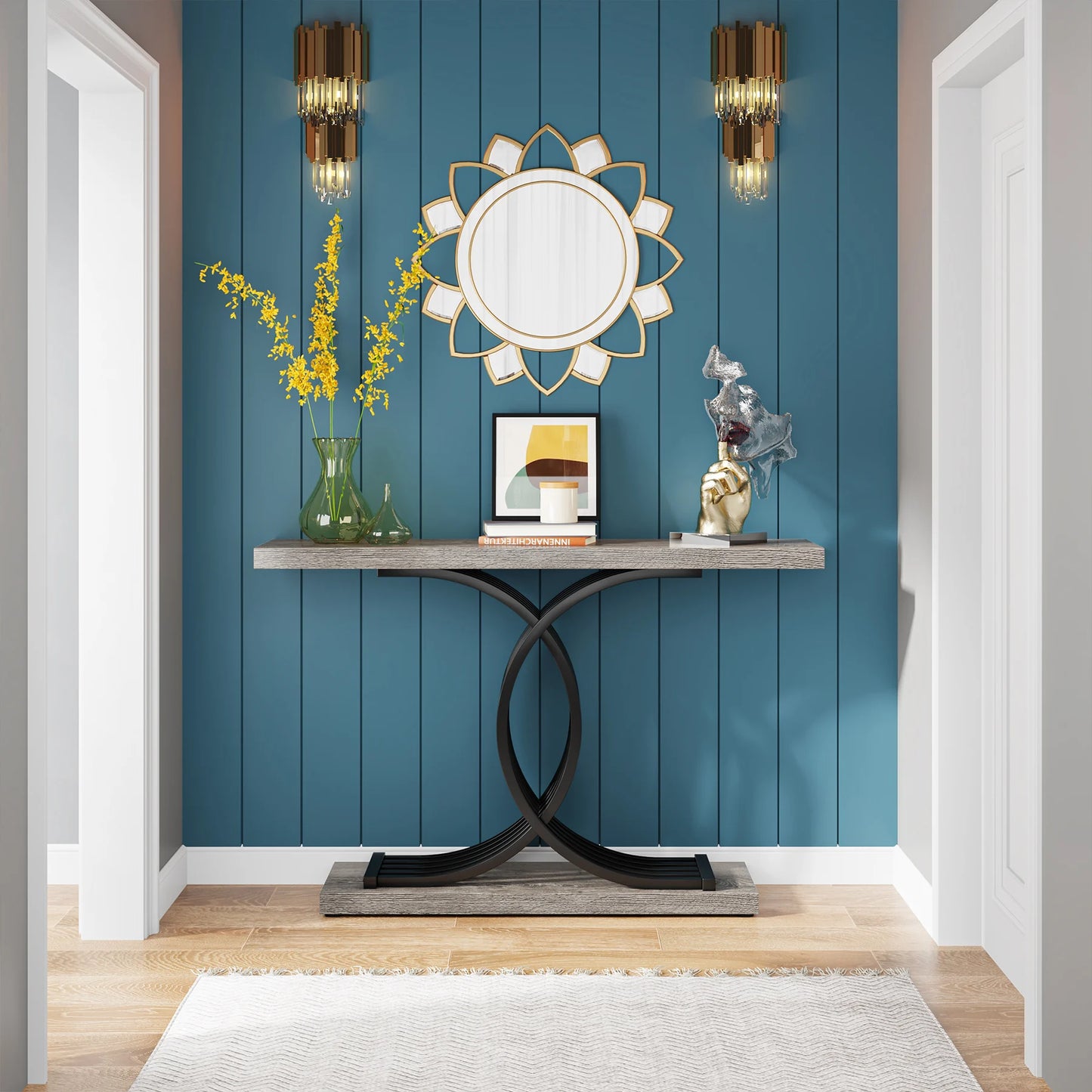 Modern Gold Entryway Table