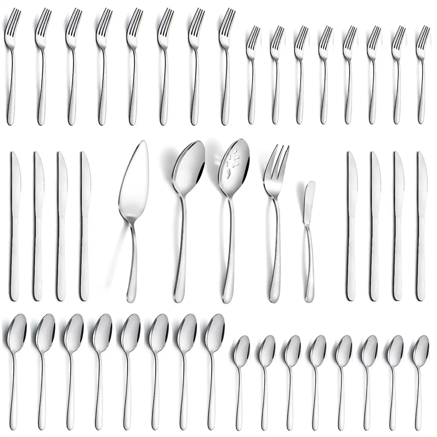 65 Pcs Stainless Steel Silverware Set