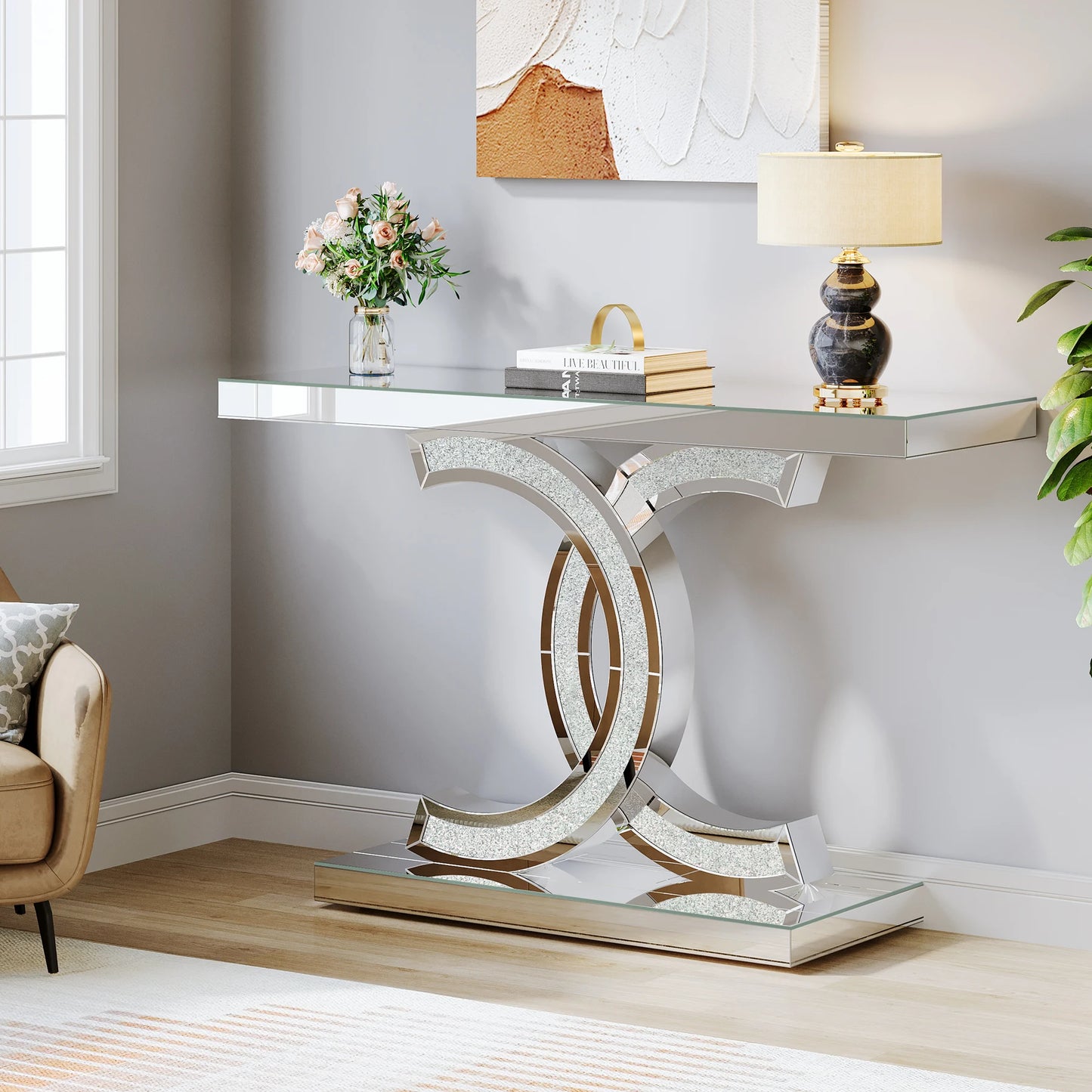 Modern Gold Entryway Table