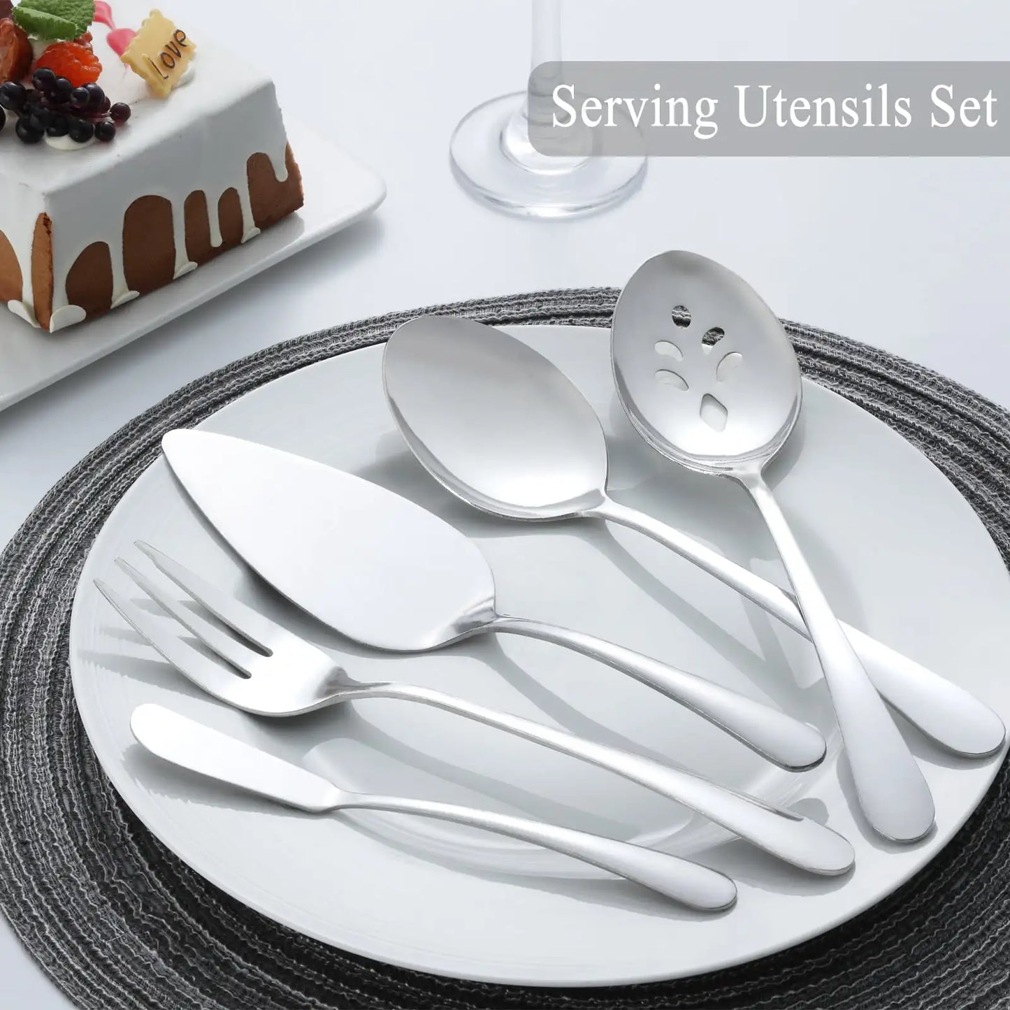 65 Pcs Stainless Steel Silverware Set