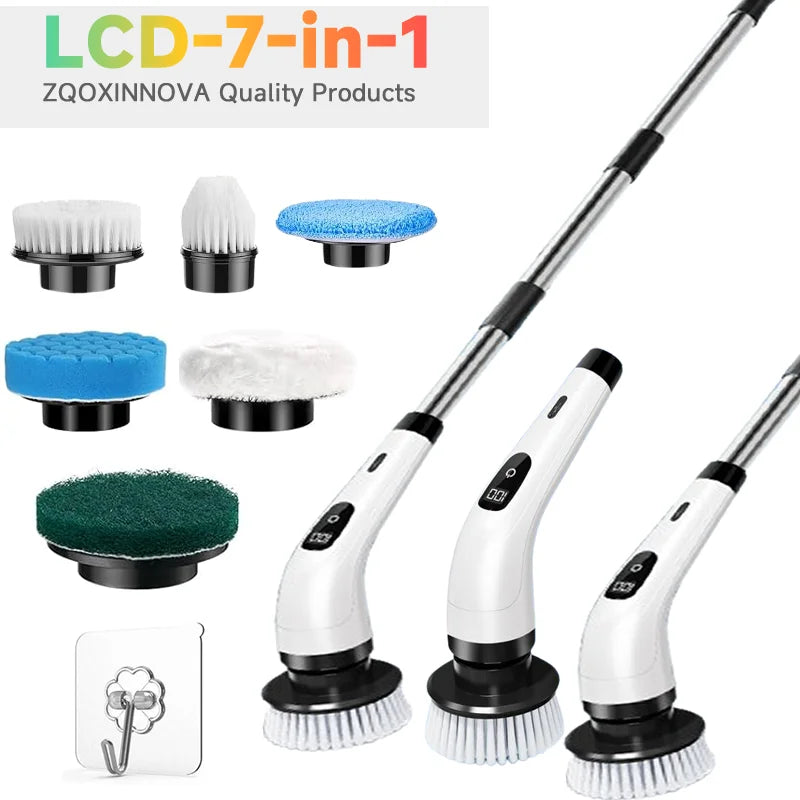 Household Multipurpose Electric Cleaning Brush Cordless Spin Scrubber Kitchen Gadgets Hair Brushes Bathroom Broom Toilet Mops