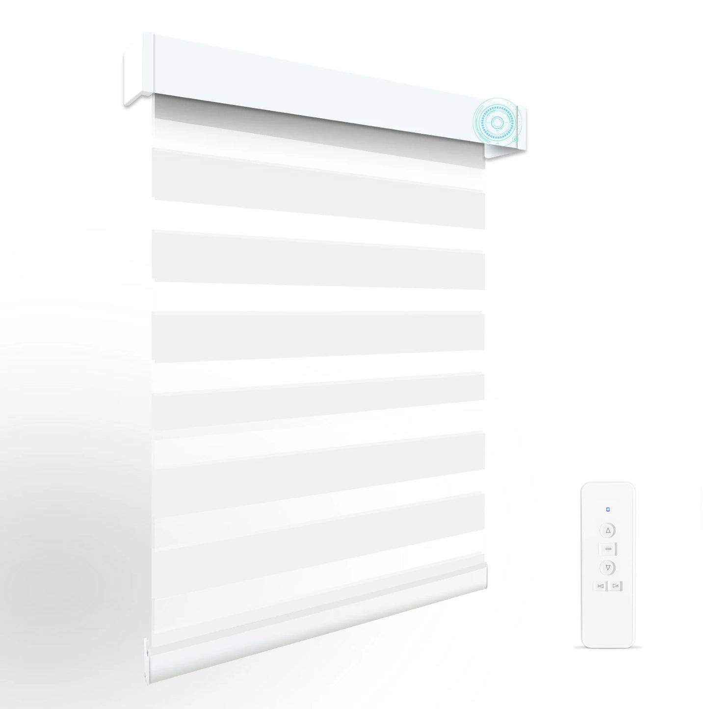 Bluetooth Smart Motorized Blackout Shades for Home Office Voice & Remote/App Controlled Roller Blinds with Safety Features