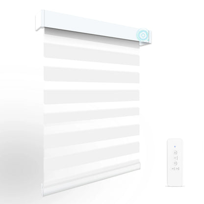 Bluetooth Smart Motorized Blackout Shades for Home Office Voice & Remote/App Controlled Roller Blinds with Safety Features