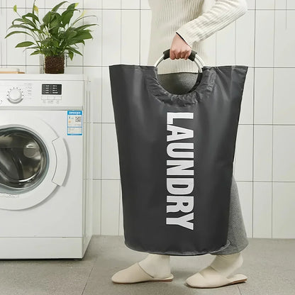 Oxford Fabric Laundry Basket Space-saving Clothes Storage Bag Waterproof Laundry Basket for Laundry Room Storage Organizer