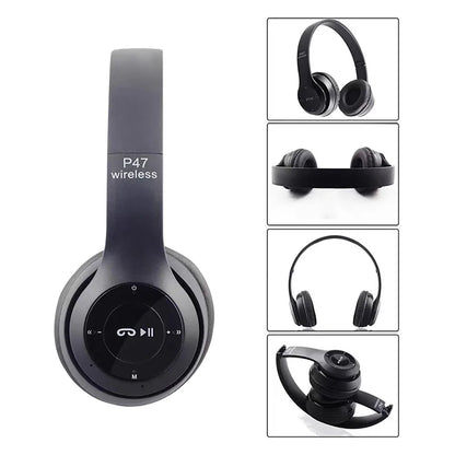 Stereo P47 Headset 5.0 Bluetooth Headset Folding Series Wireless Sports Game Headset for iPhone or android