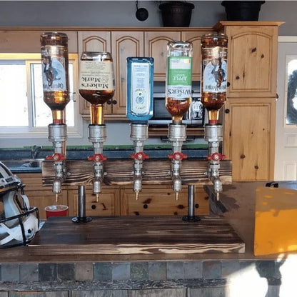 Wooden Liquor Dispenser Station