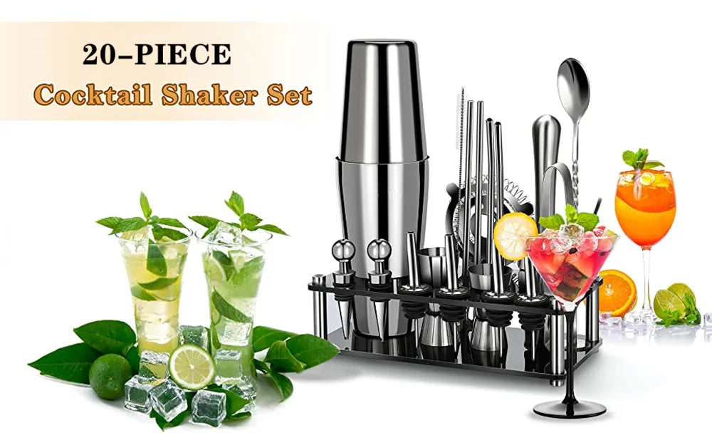 Boston Cocktail Shaker Set 20-Piece