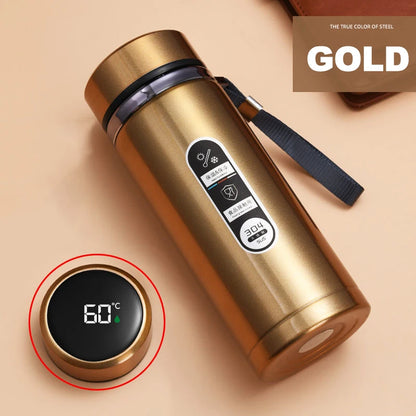 500ML-1Liter Stainless Steel Thermos Bottle with LED Temperature Display Sus304 Tea Water Bottle Vacuum Flask Portable Cups