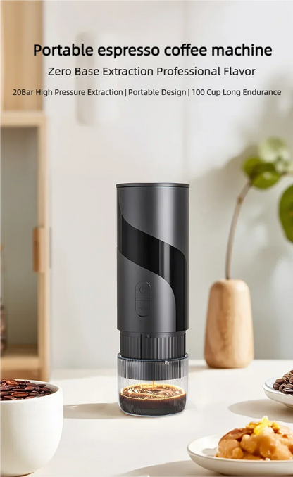 Portable Espresso Coffee Machine KFJ-1S-S1201C1 20Bar High Pressure Capsule/Ground Dual Extraction Travel /Office