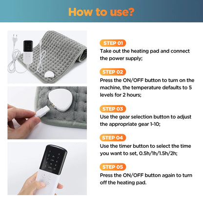 58*29CM Electric Heating Blanket Heated Mat Electro Sheet Pad for Bed Sofa Warm Winter Thermal Blankets Warmer Home Use