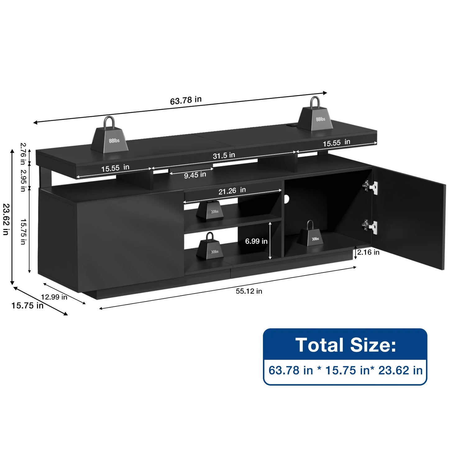 LED TV Entertainment Center
