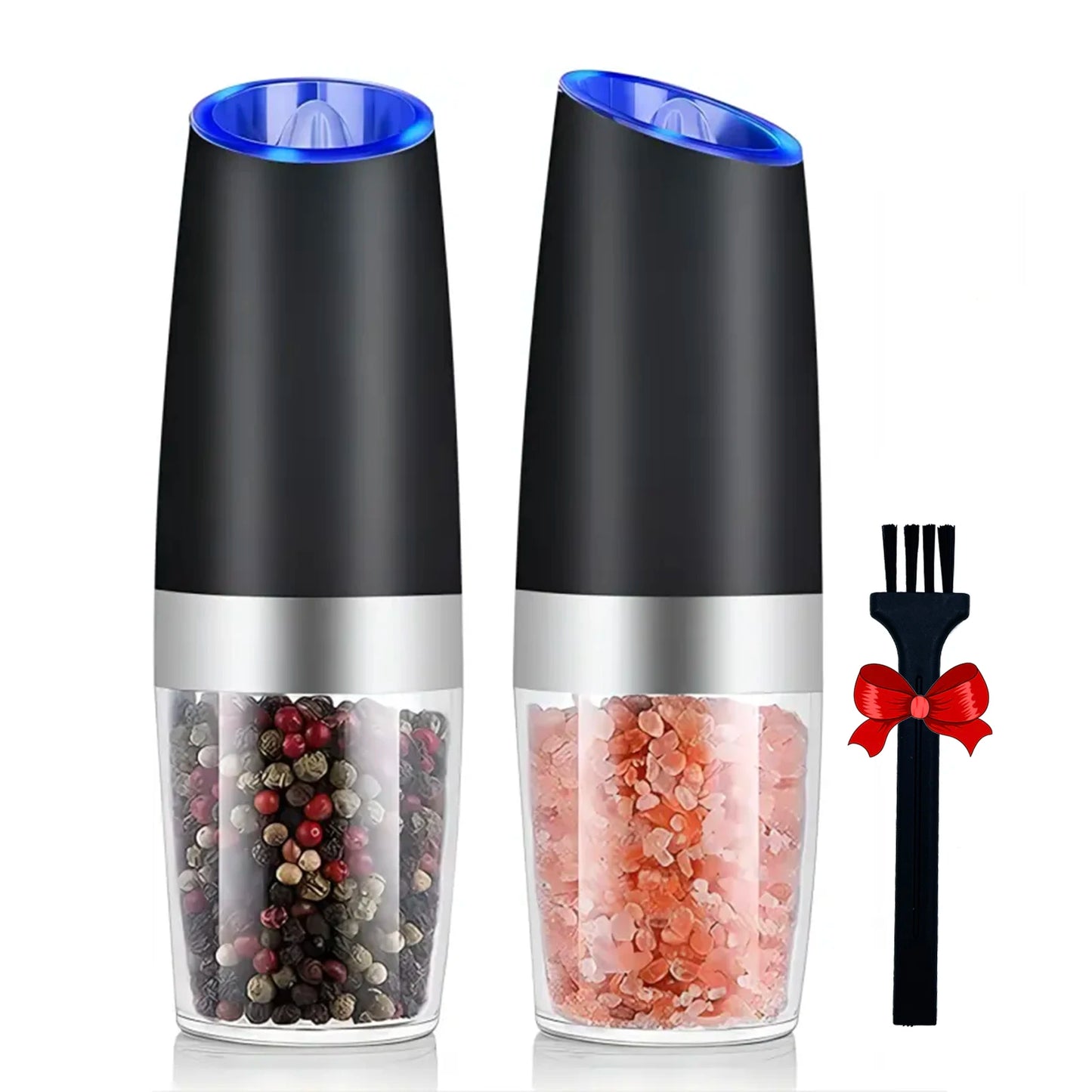 Gravity Electric Salt And Pepper Mill, Tilt To Grind Automatically, Battery Powered, Coarseness Adjustable, Upgraded Large Capac