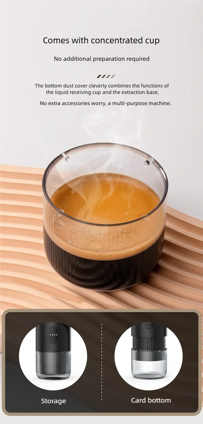 Portable Espresso Coffee Machine KFJ-1S-S1201C1 20Bar High Pressure Capsule/Ground Dual Extraction Travel /Office