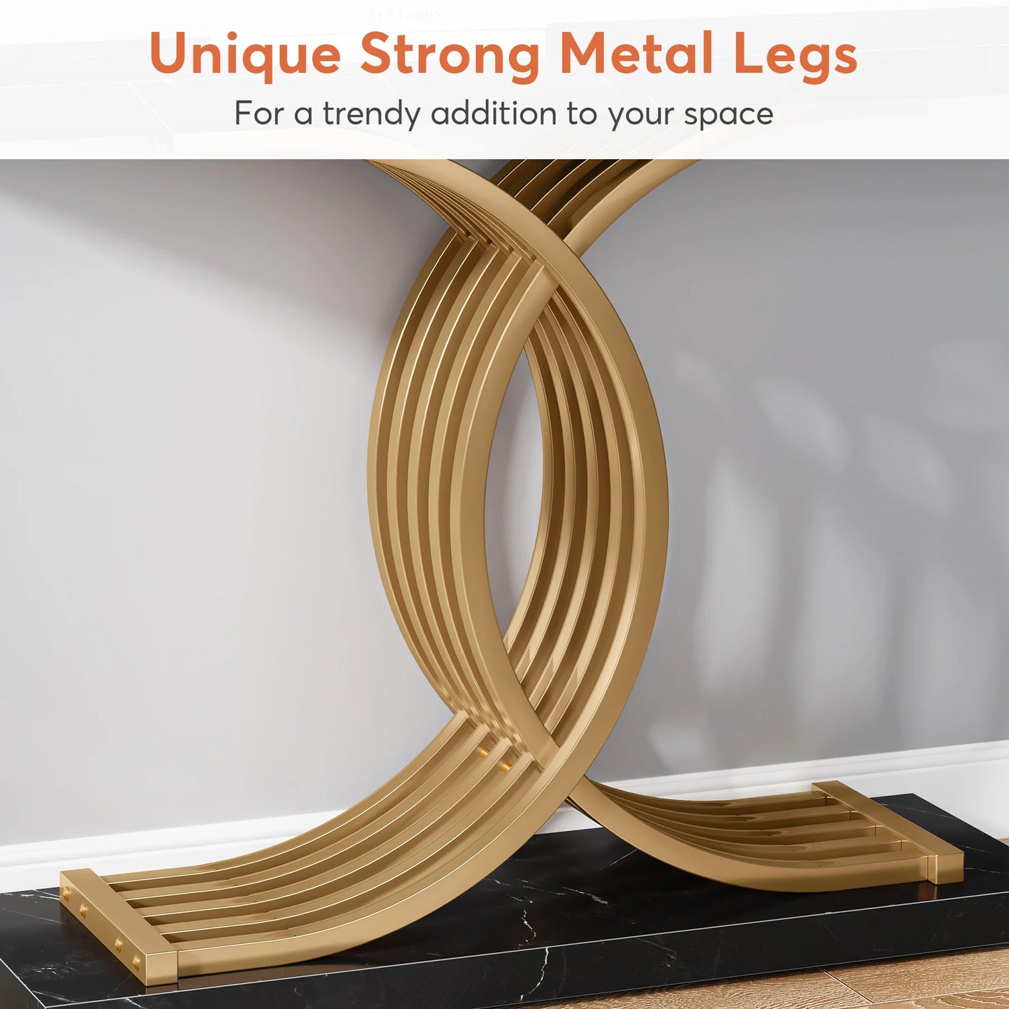 Modern Gold Entryway Table