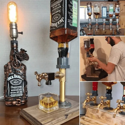 Wooden Liquor Dispenser Station
