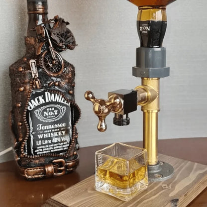Wooden Liquor Dispenser Station