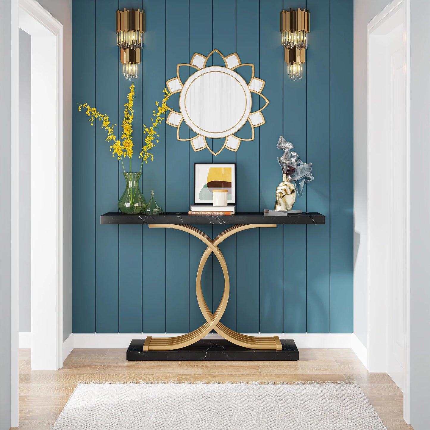 Modern Gold Entryway Table