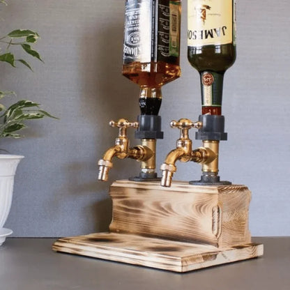 Wooden Liquor Dispenser Station
