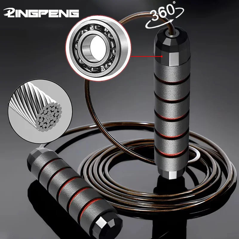 The New Jump Rope Steel Wire Skipping Exercise Adjustable Jumping Fitness Workout Training Home Sport Equipment Tangle-Free