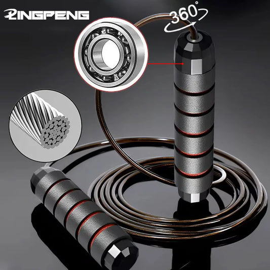 The New Jump Rope Steel Wire Skipping Exercise Adjustable Jumping Fitness Workout Training Home Sport Equipment Tangle-Free