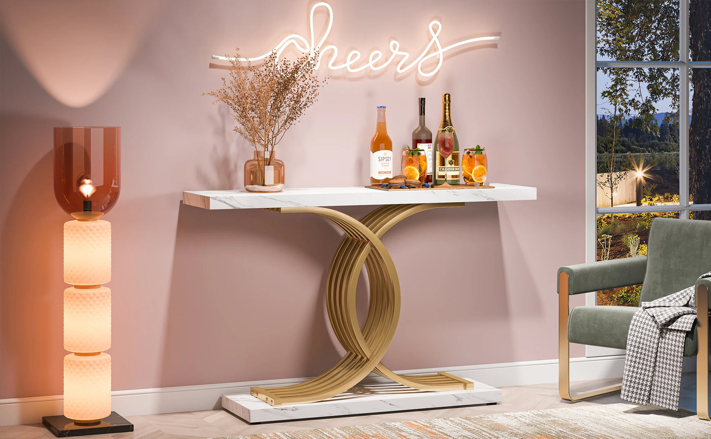 Modern Gold Entryway Table