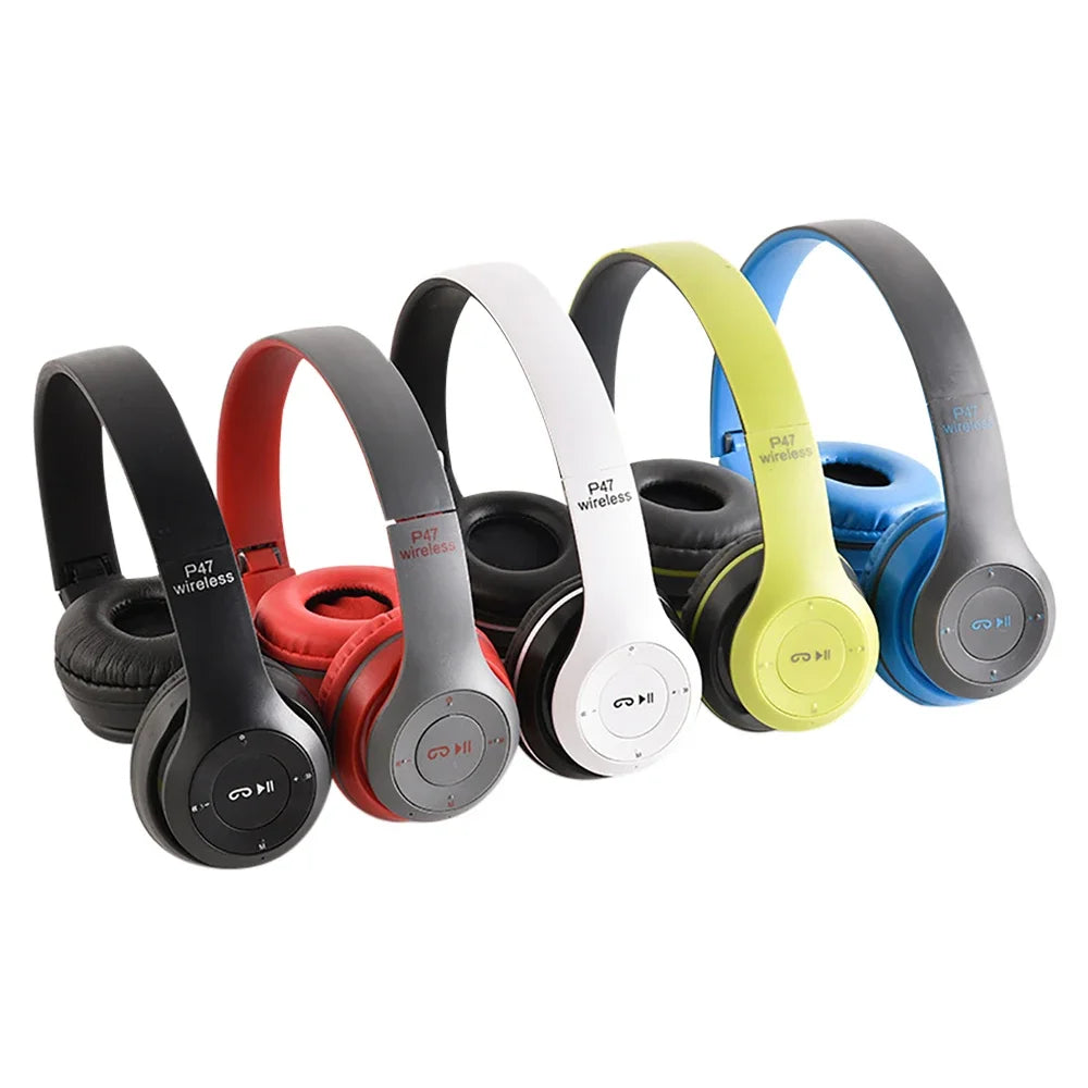 Stereo P47 Headset 5.0 Bluetooth Headset Folding Series Wireless Sports Game Headset for iPhone or android