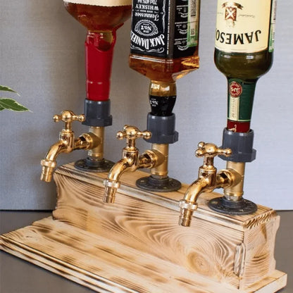 Wooden Liquor Dispenser Station