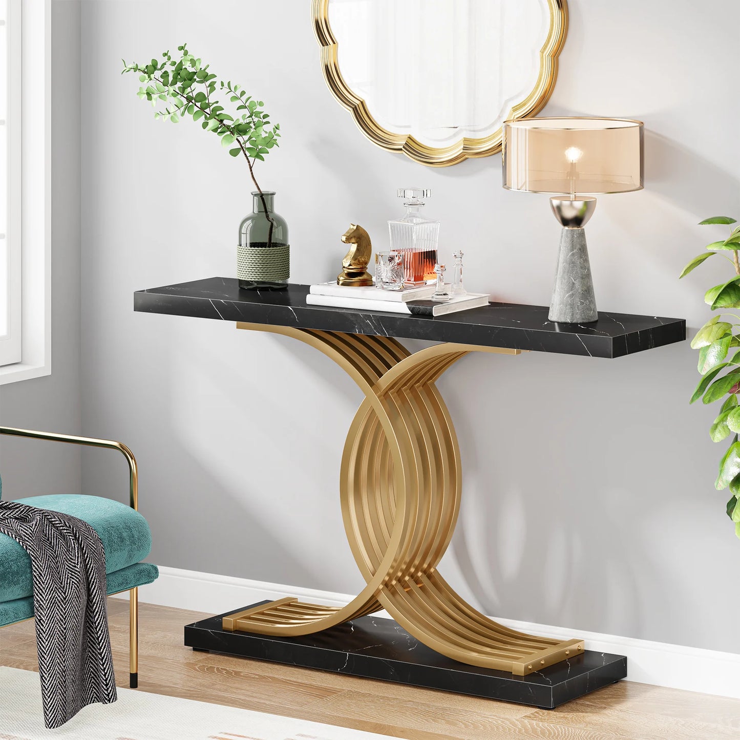 Modern Gold Entryway Table