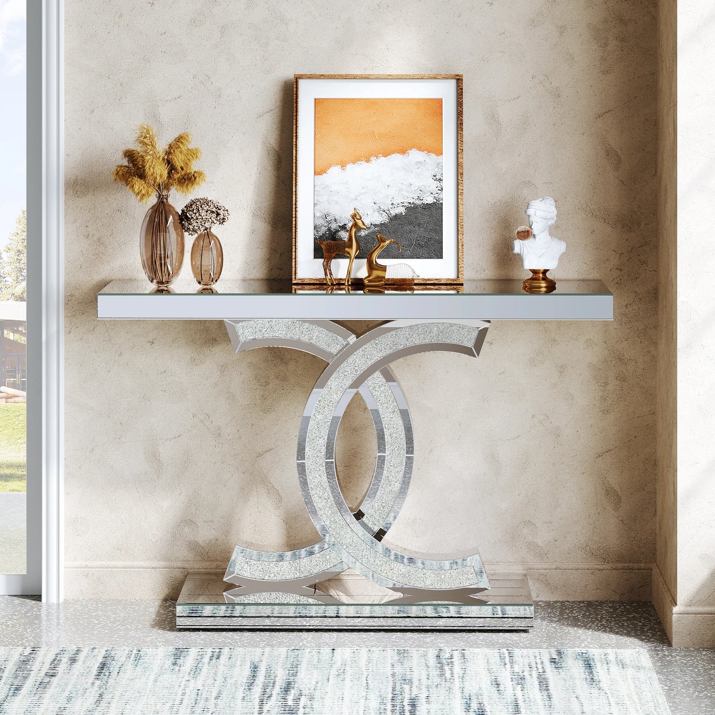 Modern Gold Entryway Table