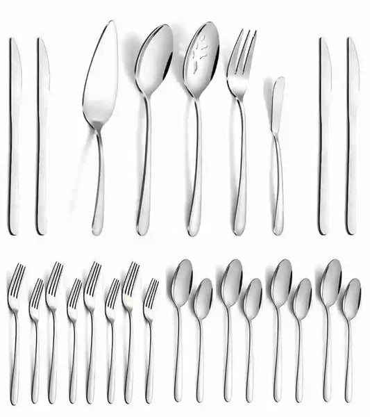 65 Pcs Stainless Steel Silverware Set