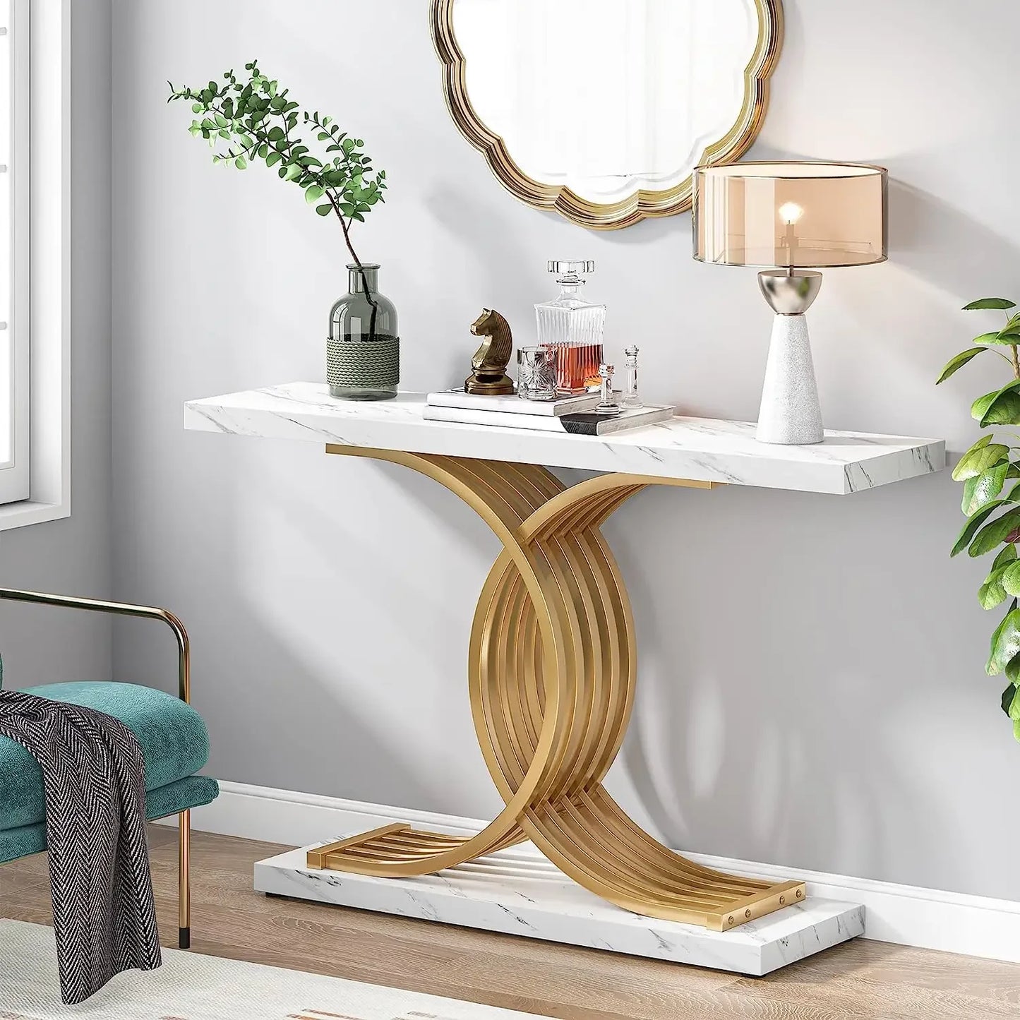 Modern Gold Entryway Table