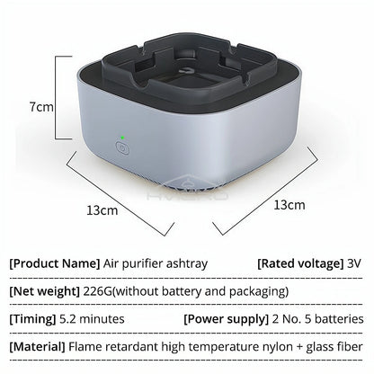 Purifier Ashtray Negative Ion Household Living Room Office Air Square Purifying Filter Remove Odor Smoke Aromatherapy Smokeless