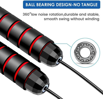 The New Jump Rope Steel Wire Skipping Exercise Adjustable Jumping Fitness Workout Training Home Sport Equipment Tangle-Free