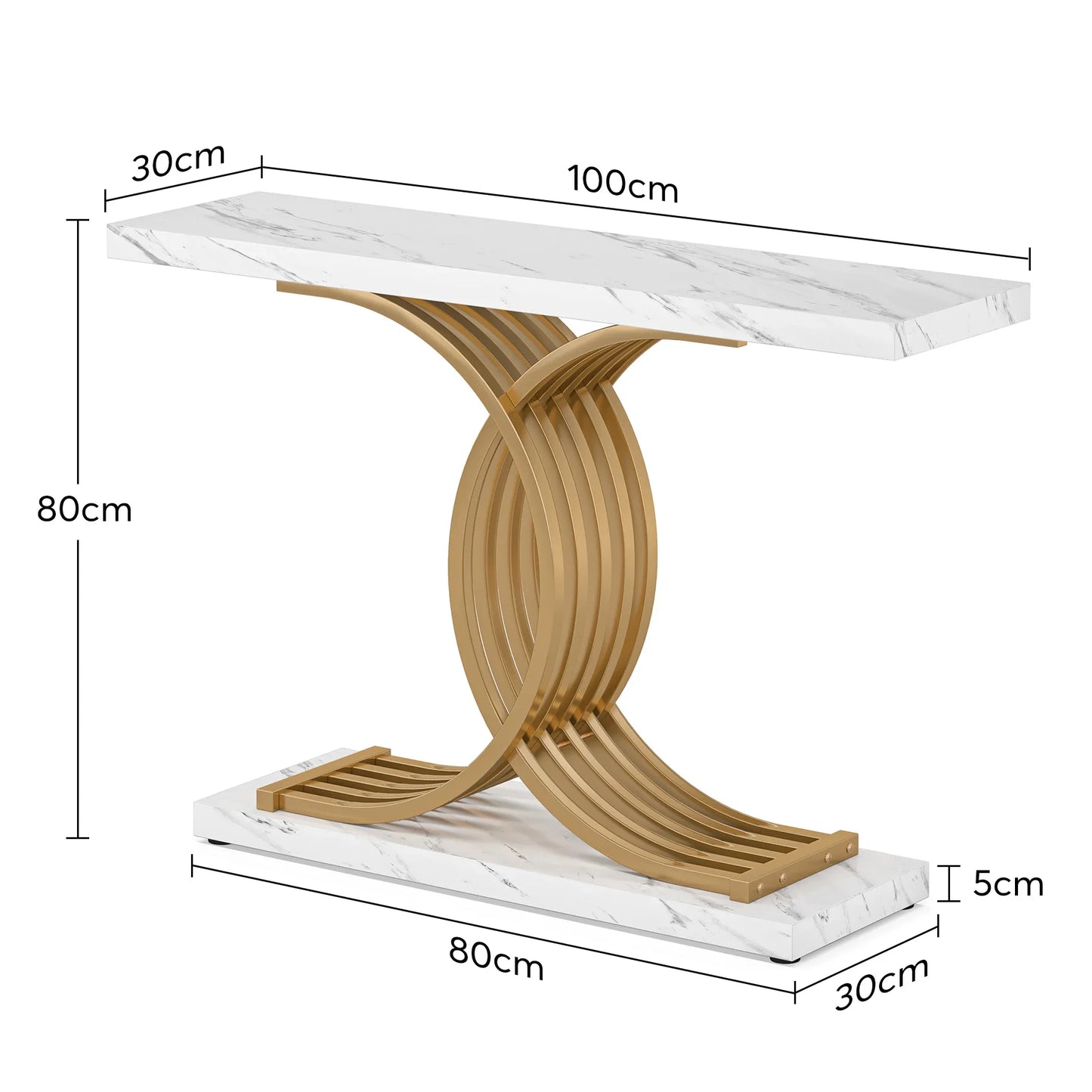Modern Gold Entryway Table