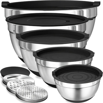 8pcs Stainless Steel Mixing Bowl Set