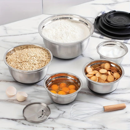 8pcs Stainless Steel Mixing Bowl Set