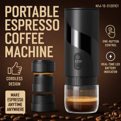 Portable Espresso Coffee Machine KFJ-1S-S1201C1 20Bar High Pressure Capsule/Ground Dual Extraction Travel /Office