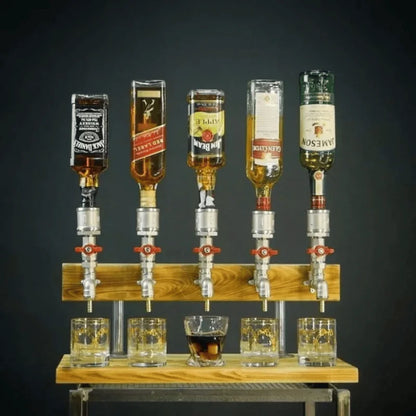 Wooden Liquor Dispenser Station