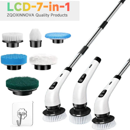 Household Multipurpose Electric Cleaning Brush Cordless Spin Scrubber Kitchen Gadgets Hair Brushes Bathroom Broom Toilet Mops