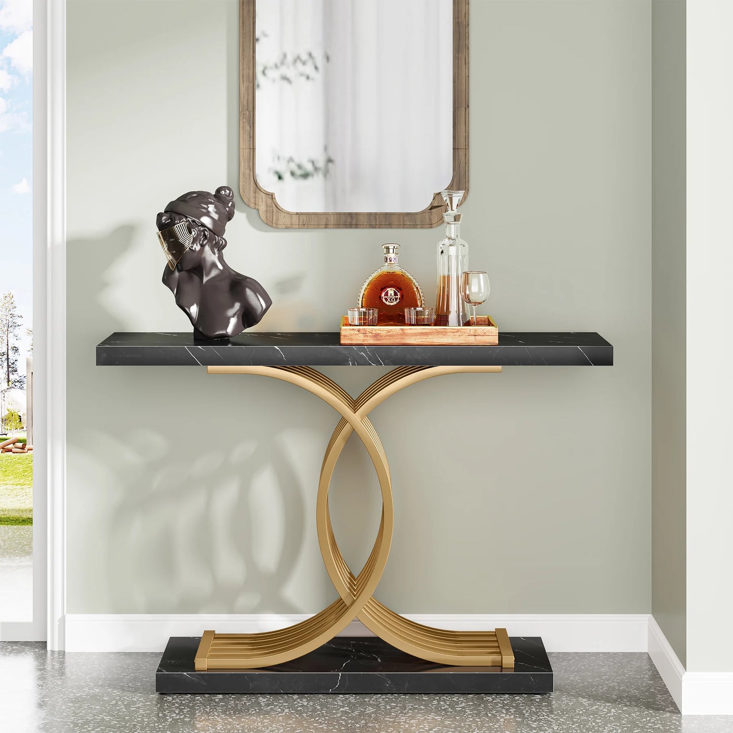 Modern Gold Entryway Table