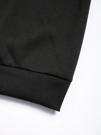 Men's Half Zipper Hooded Hoodies New Solid Color Long Sleeve Sweatshirts Autumn Loose Sport Warm Sweats Fashion Casual Pullover