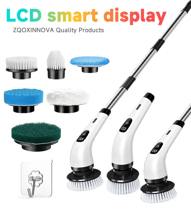 Household Multipurpose Electric Cleaning Brush Cordless Spin Scrubber Kitchen Gadgets Hair Brushes Bathroom Broom Toilet Mops