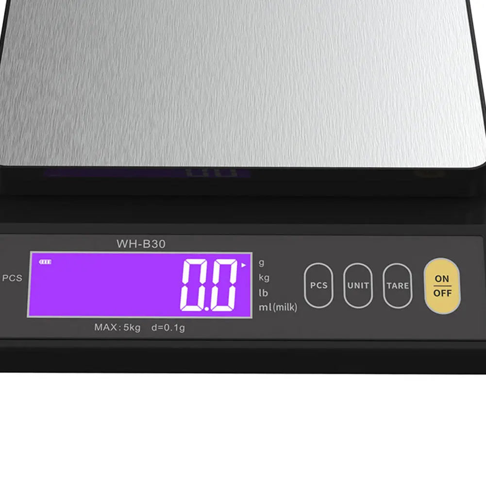 10kg/1g Digital Kitchen Scale Tare Function Electronic Food Scale LCD Display Gram Scale with Stainless Steel for Cooking Baking